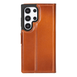 Carter Detachable Leather Wallet Case Galaxy S24 Ultra, Rustic Tan - UnBranded