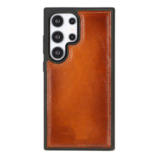 Carter Detachable Leather Wallet Case Galaxy S24 Ultra, Rustic Tan - UnBranded