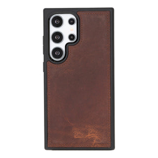 Carter Detachable Leather Wallet Case Galaxy S24 Ultra, Saddle Brown - UnBranded