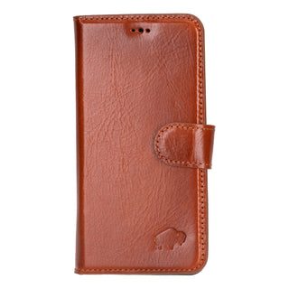 Carter Detachable Leather Wallet Case Galaxy S25 Plus, Burnished Tan - BlackBrook Case