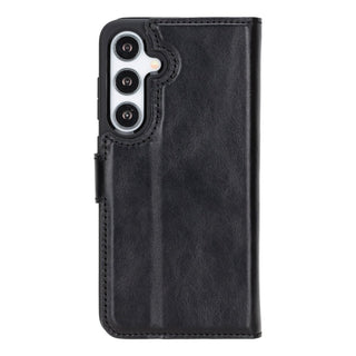 Carter Detachable Leather Wallet Case Galaxy S25 Plus, Rustic Black - UnBranded