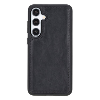 Carter Detachable Leather Wallet Case Galaxy S25 Plus, Rustic Black - UnBranded