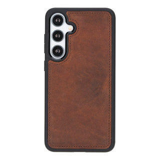 Carter Detachable Leather Wallet Case Galaxy S25 Plus, Saddle Brown - UnBranded