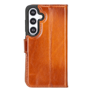 Carter Detachable Leather Wallet Case Galaxy S25, Rustic Tan - UnBranded