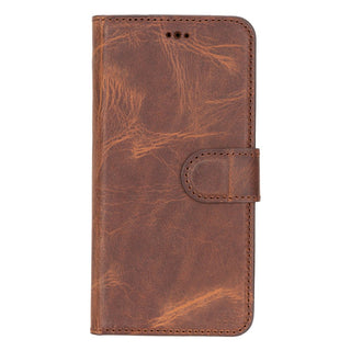 Carter Detachable Leather Wallet Case Galaxy S25, Saddle Brown - UnBranded