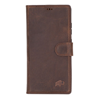 Carter Detachable Leather Wallet Case Galaxy S25 Ultra, Distressed Coffee - BlackBrook Case