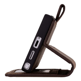 Carter Detachable Leather Wallet Case Galaxy S25 Ultra, Distressed Coffee - BlackBrook Case