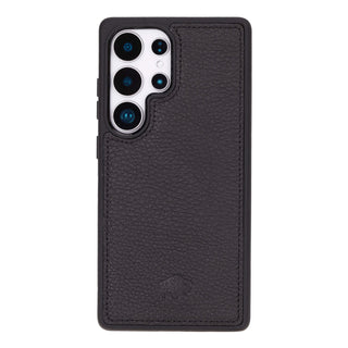 Carter Detachable Leather Wallet Case Galaxy S25 Ultra, Pebble Black - BlackBrook Case