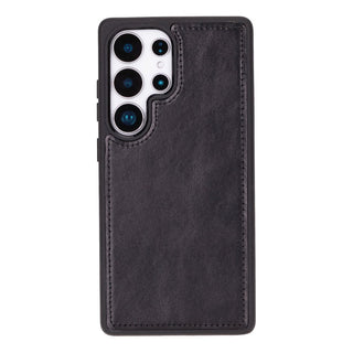 Carter Detachable Leather Wallet Case Galaxy S25 Ultra, Rustic Black - UnBranded