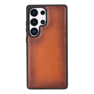 Carter Detachable Leather Wallet Case Galaxy S25 Ultra, Rustic Tan - UnBranded