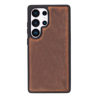 Carter Detachable Leather Wallet Case Galaxy S25 Ultra, Saddle Brown - UnBranded