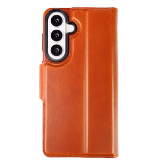 Carter Detachable Leather Wallet Case Galaxy S26 Plus, Burnished Tan - BlackBrook Case