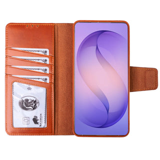 Carter Detachable Leather Wallet Case Galaxy S26 Plus, Burnished Tan - BlackBrook Case