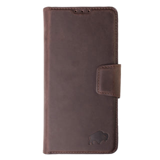 Carter Detachable Leather Wallet Case Galaxy S26 Plus, Distressed Coffee - BlackBrook Case