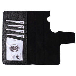 Carter Detachable Leather Wallet Case Galaxy S26 Plus, Pebble Black - BlackBrook Case