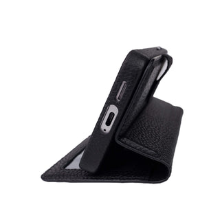 Carter Detachable Leather Wallet Case Galaxy S26 Plus, Pebble Black - BlackBrook Case