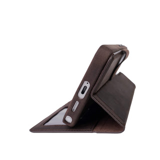 Carter Detachable Leather Wallet Case Galaxy S26 Ultra, Distressed Coffee - BlackBrook Case