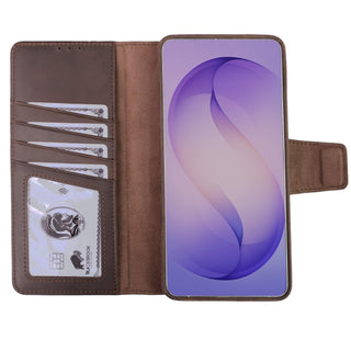 Carter Detachable Leather Wallet Case Galaxy S26 Ultra, Distressed Coffee - BlackBrook Case