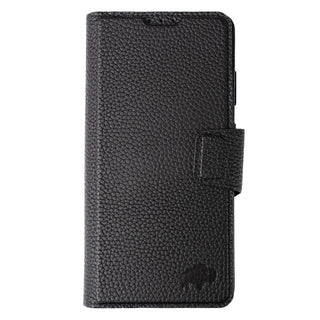 Carter Detachable Leather Wallet Case Galaxy S26 Ultra, Pebble Black - BlackBrook Case