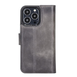 Carter Detachable Leather Wallet Case – iPhone 13 Mini, Rustic Tan - BlackBrook Case