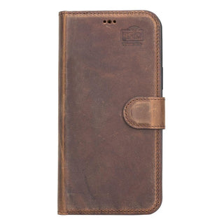 Carter Detachable Leather Wallet Case – iPhone 13 Mini, Rustic Tan - BlackBrook Case