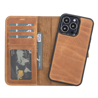 Carter Detachable Leather Wallet Case – iPhone 13 Mini, Tiguan Gray - BlackBrook Case