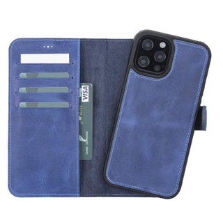 Carter Detachable Leather Wallet Case – iPhone 13 Mini, Tiguan Gray - BlackBrook Case