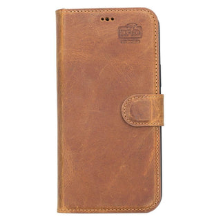 Carter Detachable Leather Wallet Case – iPhone 13 Pro, Rustic Black - BlackBrook Case