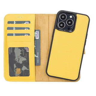 Carter Detachable Leather Wallet Case – iPhone 13 Pro, Rustic Tan - BlackBrook Case