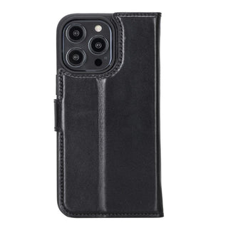 Carter Detachable Leather Wallet Case – iPhone 14 Plus, Rustic Black - BlackBrook Case