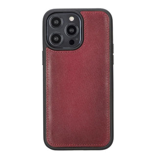 Carter Detachable Leather Wallet Case – iPhone 14 Pro, Red - UnBranded