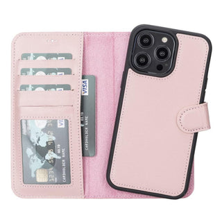 Carter Detachable Leather Wallet Case ‚Äì iPhone 14 Pro, Saddle Brown - BlackBrook Case