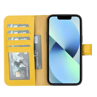 Carter Detachable Leather Wallet Case ‚Äì iPhone 14 Pro, Saddle Brown - BlackBrook Case