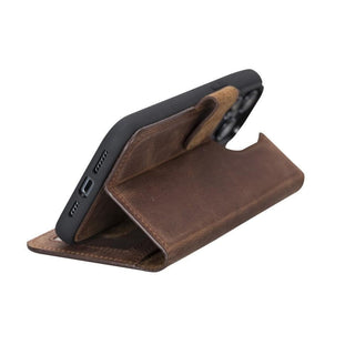 Carter Detachable Leather Wallet Case ‚Äì iPhone 14 Pro, Saddle Brown - BlackBrook Case