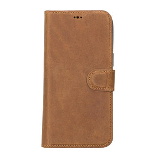 Carter Detachable Leather Wallet Case – iPhone 14, Rustic Tan - UnBranded