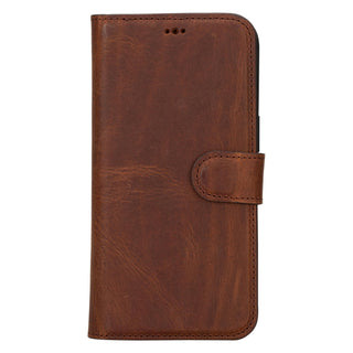 Carter Detachable Leather Wallet Case – iPhone 15, Moccasin - BlackBrook Case