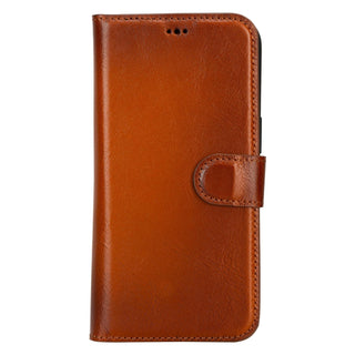 Carter Detachable Leather Wallet Case – iPhone 15 Plus, Rustic Tan - UnBranded