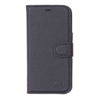 Carter Detachable Leather Wallet Case – iPhone 15 Pro, Pebble Black - BlackBrook Case