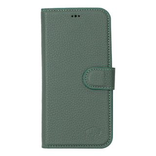 Carter Detachable Leather Wallet Case – iPhone 15 Pro, Pebble Green - BlackBrook Case