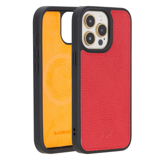 Carter Detachable Leather Wallet Case – iPhone 15 Pro, Pebble Red - BlackBrook Case