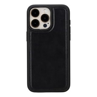 Carter Detachable Leather Wallet Case – iPhone 15, Rustic Black - UnBranded