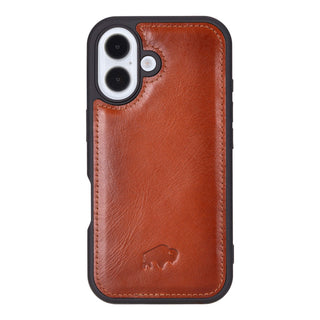 Carter Detachable Leather iPhone 16 Plus Wallet Case, Burnished Tan - BlackBrook Case