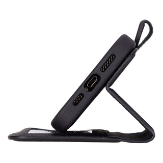 Carter Detachable Leather Wallet Case – iPhone 16 Pro Max, Pebble Black - BlackBrook Case