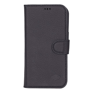 Carter Detachable Leather Wallet Case – iPhone 16 Pro Max, Pebble Black - BlackBrook Case