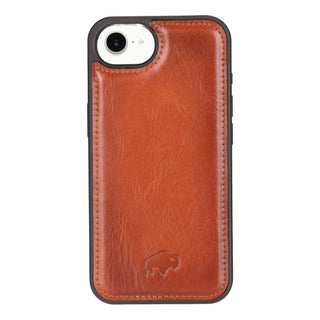 Carter Detachable Leather Wallet Case – iPhone 16e, Burnished Tan - BlackBrook Case