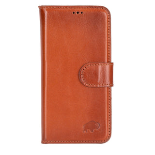 Carter Detachable Leather Wallet Case – iPhone 16e, Burnished Tan - BlackBrook Case