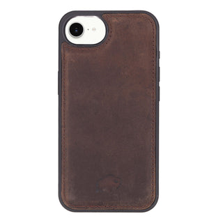 Carter Detachable Leather Wallet Case – iPhone 16e, Distressed Coffee - BlackBrook Case