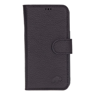 Carter Detachable Leather Wallet Case – iPhone 16e, Pebble Black - BlackBrook Case