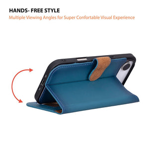 Carter Detachable Leather Wallet Case – iPhone 17 Air, Blue - UnBranded