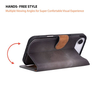 Carter Detachable Leather Wallet Case – iPhone 17 Air, Gray - UnBranded